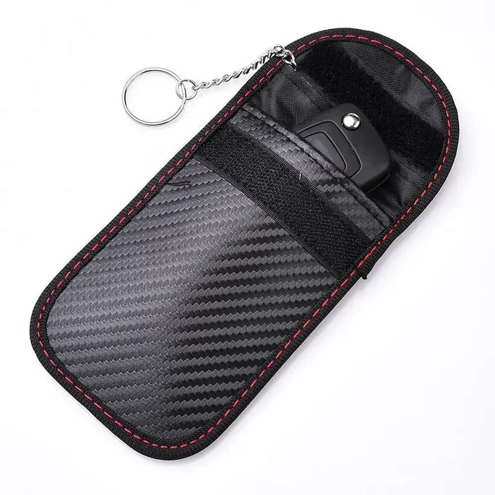 Car Key Signal Blocker Faraday Pouch – Dual-Pocket Key Fob Case
