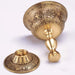 Copper Buddhist Candlestick with Bronze Finish — Dragon & Phoenix Inlay