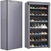 6–10 Tier Multi‑Layer Shoe Cabinet with Dust‑Proof Rolling Shutter — Space‑Saving, Easy Assembly