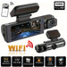 1080p Dual‑Lens Dash Cam with Wi‑Fi — Front & Cabin, Night Vision, Loop Recording