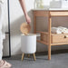 7L Round Wood‑Grain Press Dustbin with Legs