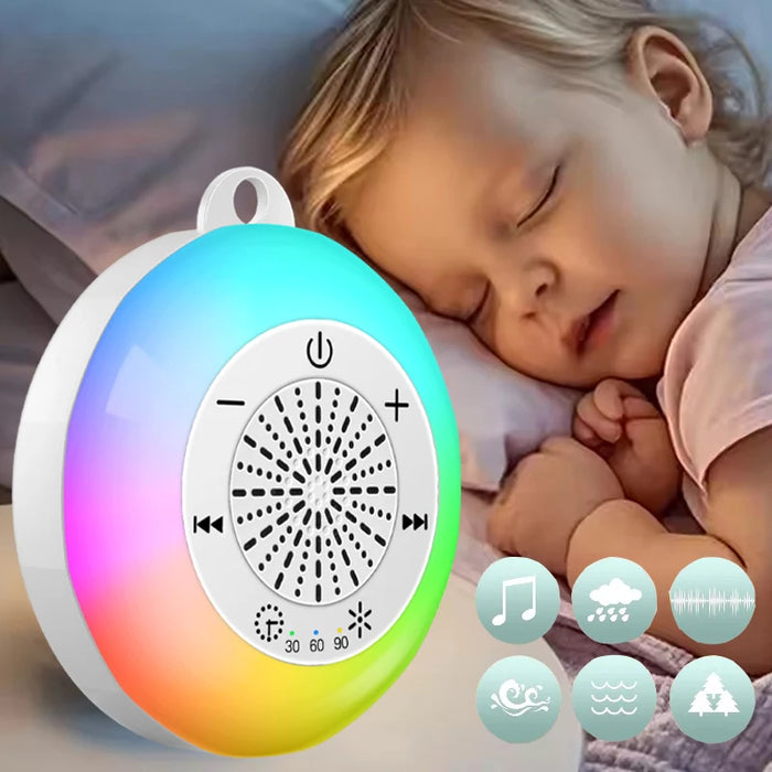 Baby White Noise Machine & USB Rechargeable Night Light — 22 Soothing Sounds