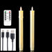 Rechargeable 10-inch Flameless LED Taper Candles — Warm White, 2 or 4 Pack (Beige or White)