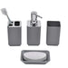 8‑Piece Bathroom Organiser Set — Soap Dispenser, Brush, Trash Can & Cup