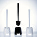 Long‑Handle Toilet Brush with Holder — Flexible Deep‑Clean, Portable (White or Black)