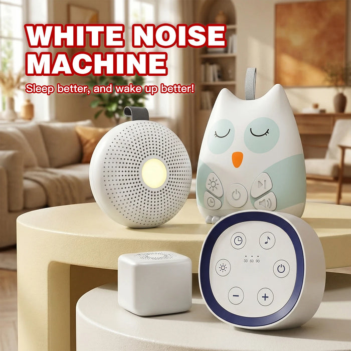 Portable White Noise Machine with Night Light — Rechargeable Sleep Aid for Babies & Adults
