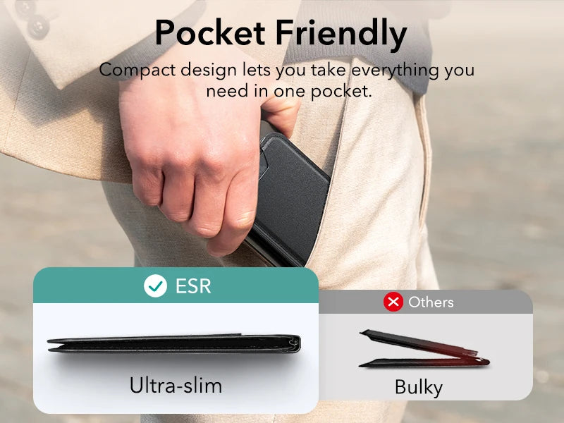 Vegan Leather MagSafe Wallet with Adjustable Stand — 5-Card Holder for iPhone 12–16