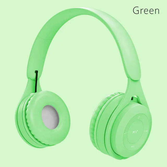 Y08 Macaron Wireless Bluetooth Headphones with Mic — Stereo Headband for Kids & Gaming