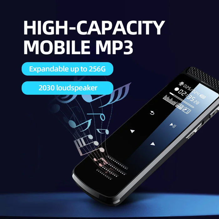 HD Voice‑Activated Digital Recorder (Touchscreen) with Noise Reduction & MP3