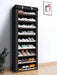 6/8/10-Layer Dustproof Shoe Cabinet Organiser — Non-woven, Space-saving