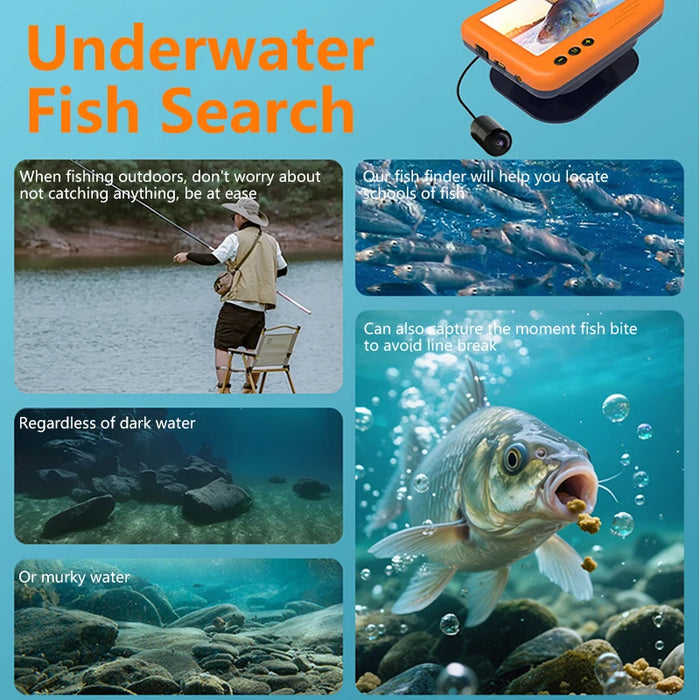 4.3-inch Underwater Fishing Camera with Night Vision and 15m Cable