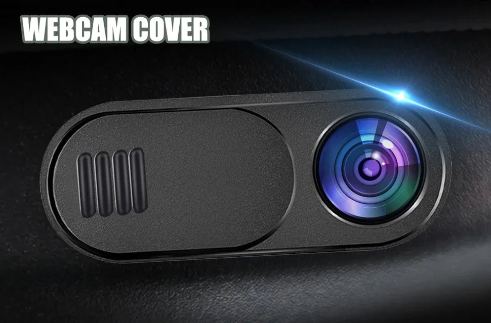 3-Pack Ultra-Thin Sliding Camera Covers for Phone, Laptop & Tablet — Black