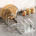 Stainless Steel Cutting Board & Pot Lid Organiser — Space-Saving Countertop Rack