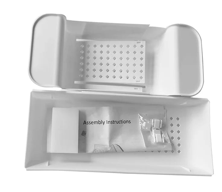 Extendable Bath Shelf Tray with Anti-Slip Phone & Tablet Holder — White or Grey