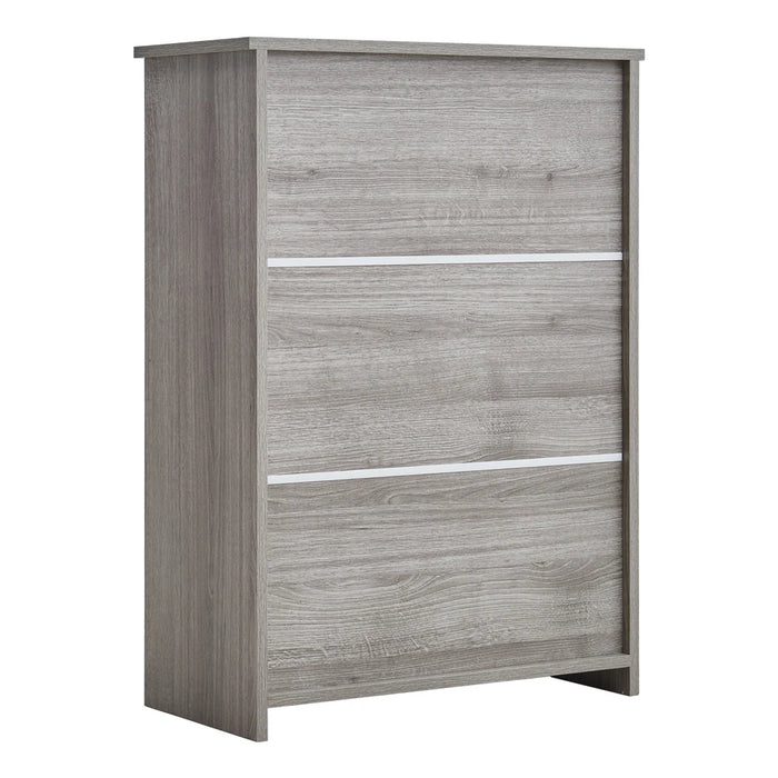 Modern Wooden Freestanding Bathroom Cabinet - Grey Oak, 60 x 30 x 85cm