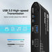 DP KVM Switch 2-Port — 4K@60Hz, HDCP 2.2, USB 3.0, USB Cables Included