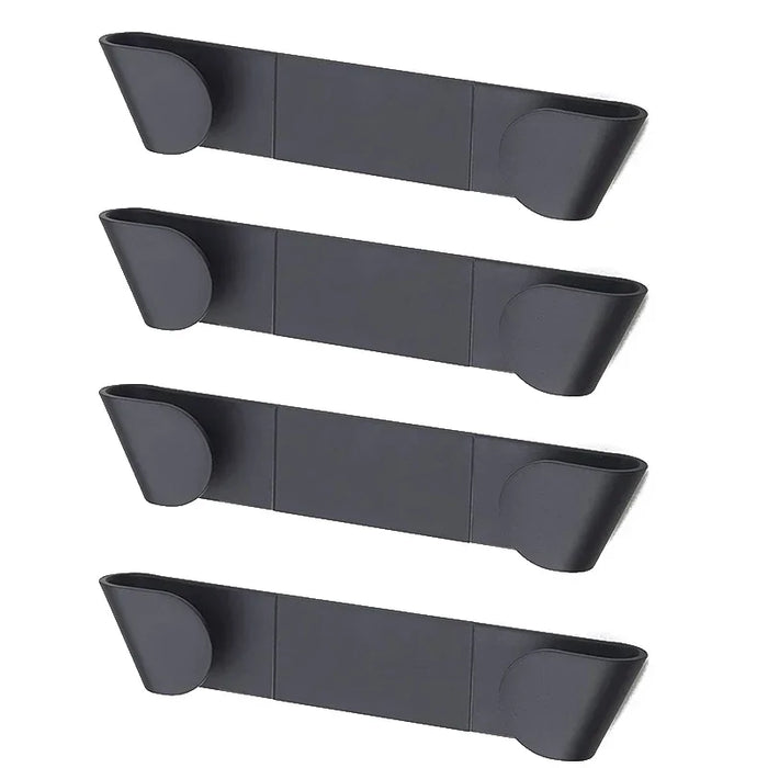 Self‑Adhesive Wall‑Mounted Pot Lid Rack – Black (1/2/4 pcs)