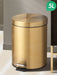 Modern 5L Stainless Steel Foot Pedal Bin — Champagne Gold