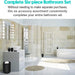 6-Piece Plastic Bathroom Accessory Set — Toothbrush Holder, Dispenser, Soap Dish & More