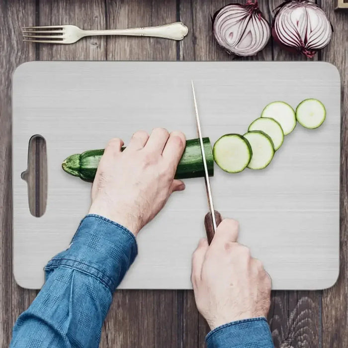 Titanium Cutting Stainless Board — Thickened Double-Sided Food-Grade Cutting Board