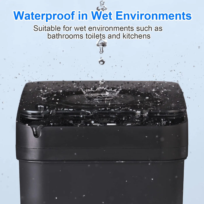 12L Touchless Sensor Bin — Slim Motion-Activated Lid for Bathroom, Kitchen & Office