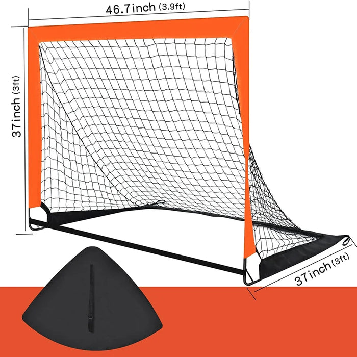 2-Pack Pop-Up Football Goals for Garden, Indoor & Outdoor