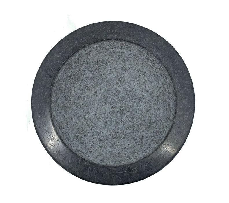 Premium Solid Granite Mortar & Pestle 16cm — Non‑Slip Stone Grinder