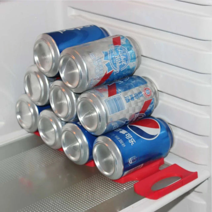 Silicone Fridge Can & Bottle Rack Mat — 1 or 2 Pack (Red, Green, Black)