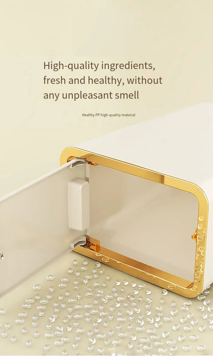 Slim Press-Top Pop-Up Bin — One-Touch Lid, Airtight Odour Lock, 10L