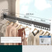 Wall-mounted 45-inch Retractable Clothes Drying Rack - Foldable Space Saver