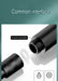 8-Mode High-Pressure Black Handheld Shower Head — Water-Saving, Fall-Resistant