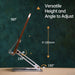 Foldable 360° Rotating R10 Book & Tablet Stand with Walnut Panel