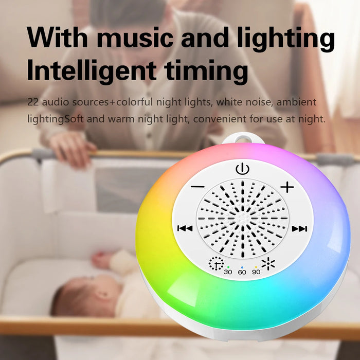 Baby White Noise Machine & USB Rechargeable Night Light — 22 Soothing Sounds