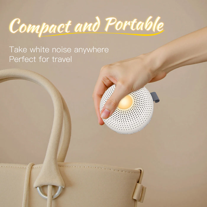 Portable Sleep Sound Machine for Baby & Adult — 15 Sounds, Cry Detection, Night Light, Timer (Rechargeable)