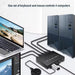 4 In 4 Out KVM USB3.0 Switch Shared Controller Hub Adapter USB2.0 Printer Splitter Switcher for PC Laptop Keyboard Mouse Monitor