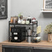 Rustproof Adjustable Kitchen Storage Rack 40–60cm with Hooks — Space‑saving Microwave Shelf