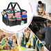 Large Cleaning Caddy Tote with Support Board & Multi-compartment Organiser