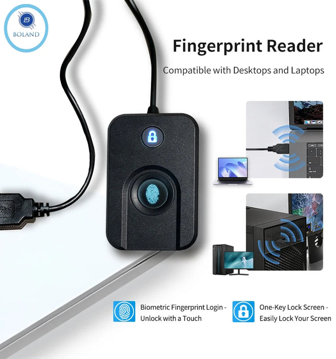 FP100-LK USB Fingerprint Reader for Windows Hello (Windows 10 & 11)