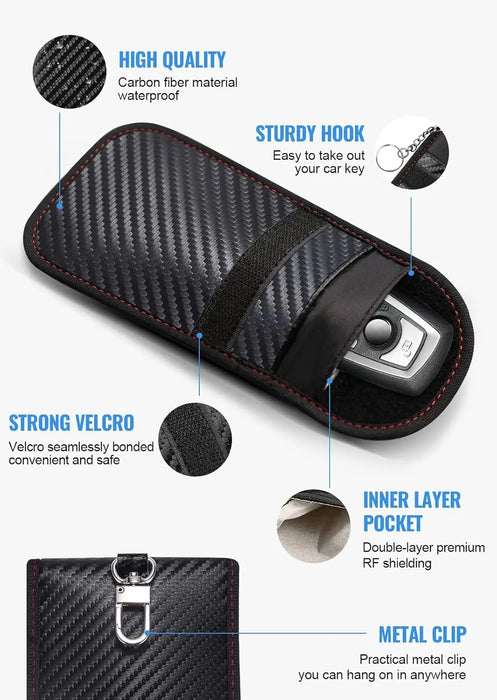 Anti-Theft Faraday Box & Bag for Key Fob — RFID Key Fob Protector for Keyless Cars