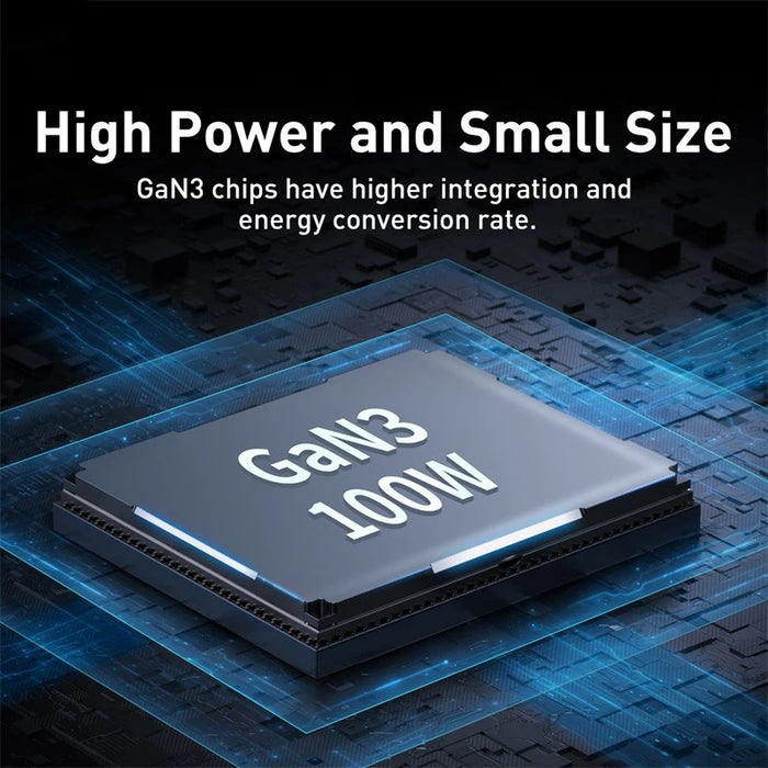 Baseus GaN3 100W/65W 4‑Port Desktop Charger — USB‑C & USB‑A, PD & Quick Charge