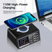 110W 8-Port USB Charging Station — 45W PD USB-C, QC3.0 & 15W Wireless (GaN)