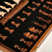 15" x 15" Folding Walnut Chess Set with Solid Wooden Pieces