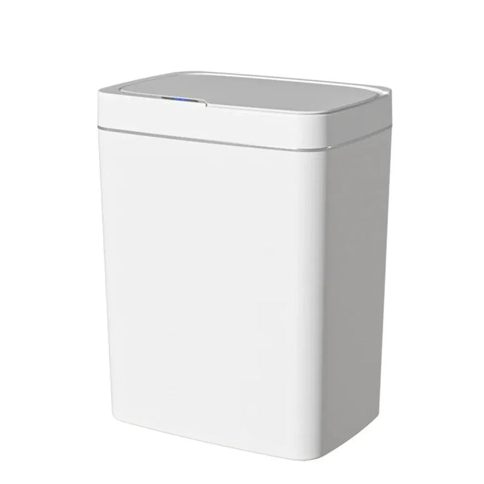 Smart Touchless Bathroom Bin — 15L Narrow Automatic Sensor Waste Bin, White