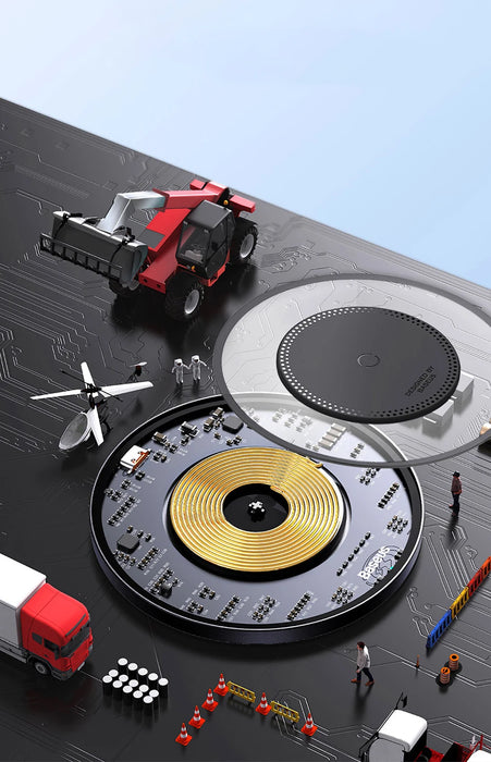 15W Fast Wireless Charging Pad – Transparent Qi Charger for iPhone & Android