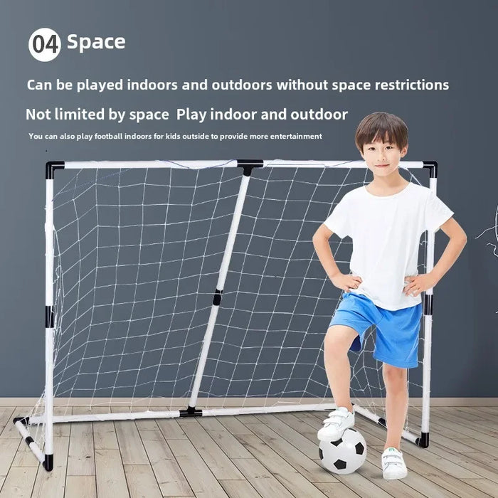 Portable Foldable Football Goal for Kids - Practice Net Frame