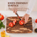 End-grain Acacia Butcher Block Cutting Board with Handle — 395×249×25 mm