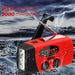 2000mAh Hand‑Crank Emergency Radio with LED Torch, USB & Solar Charging