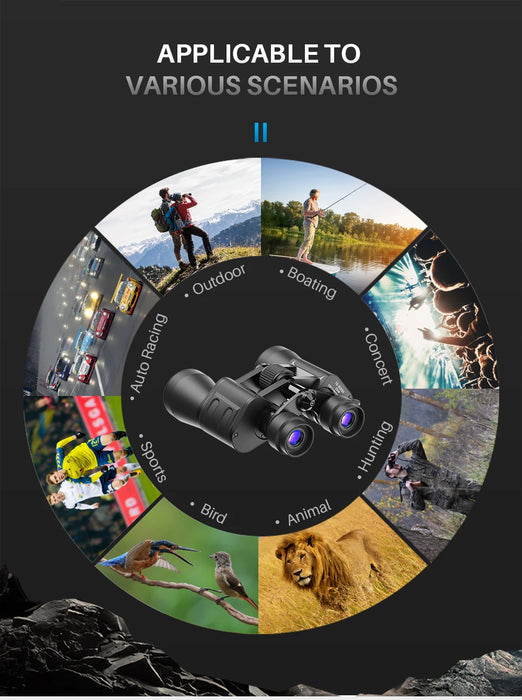 10–30x50 Zoom Binoculars — High-Power for Hunting, Birdwatching & Camping