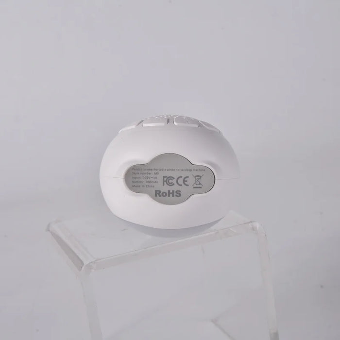 M9 Portable White Noise Machine — Rechargeable Night Light, 24 Sounds (White)