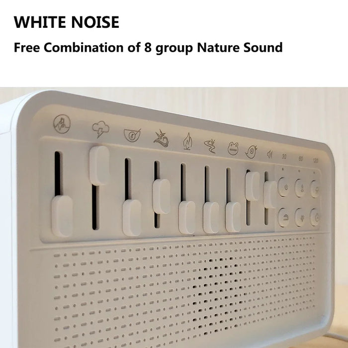 4‑in‑1 Hi‑Fi Bluetooth Speaker — Humidifier, Night Light & 8 Nature Sounds (White)
